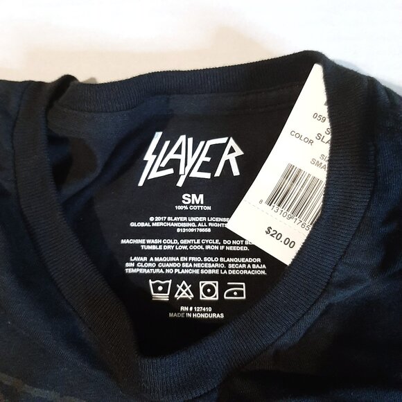 Slayer Skull helmet shirt sz small New with tags Heavy metal rock band shirt NWT - Picture 3 of 6